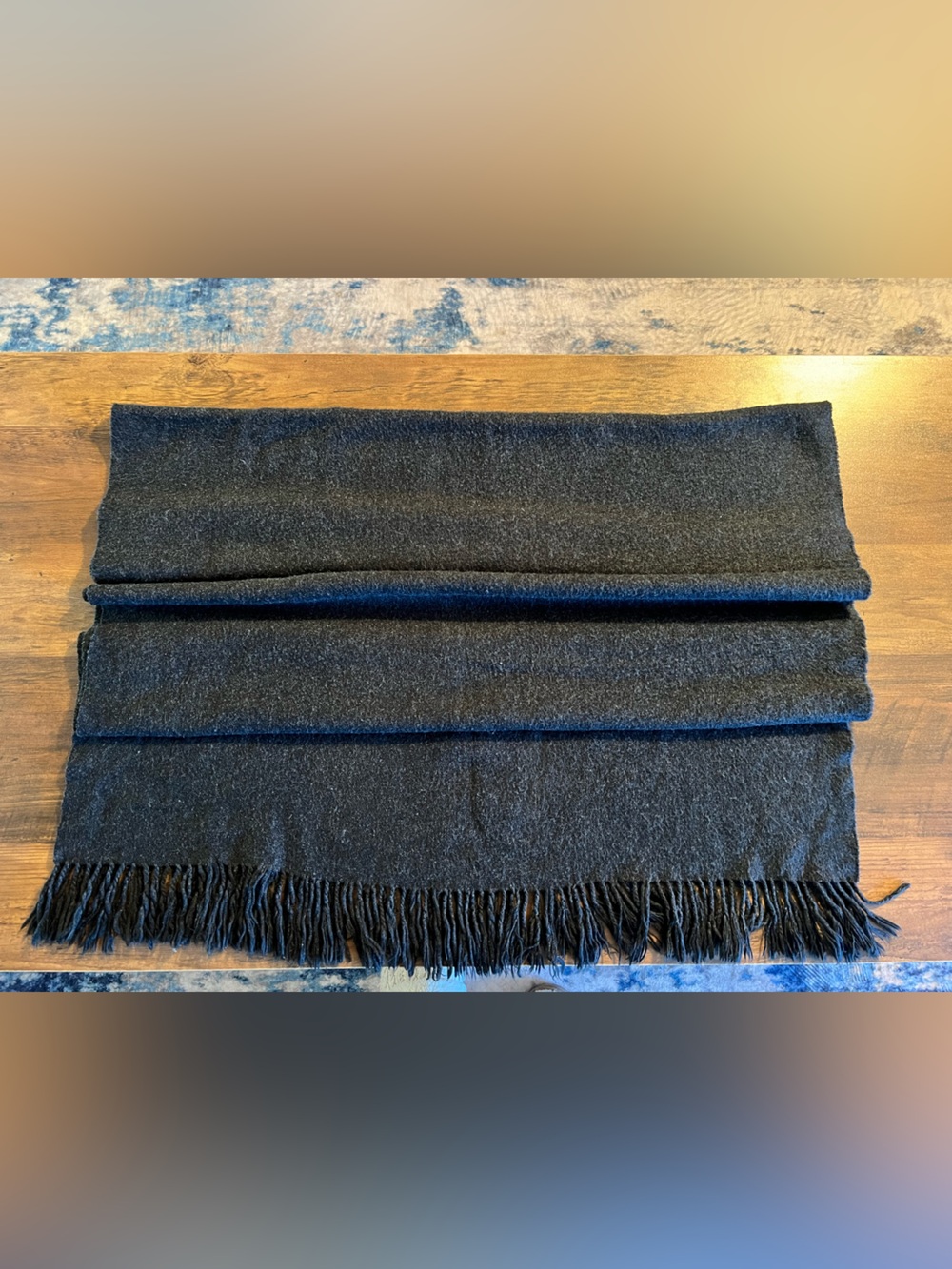 The Cashmere Collection 100% Cashmere Oversized Wrap Shawl Charcoal Gray Germany